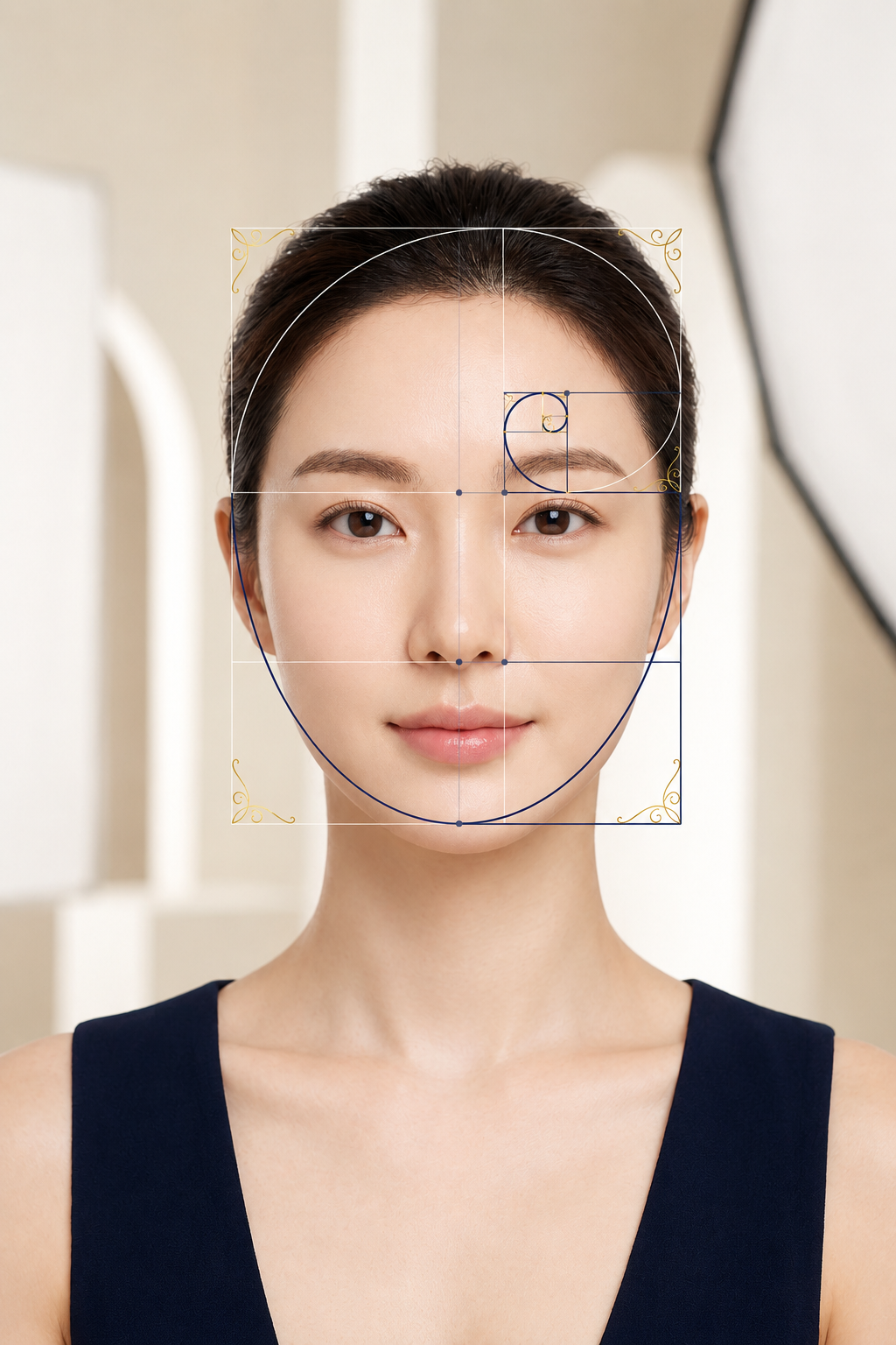 정면 얼굴 황금비율 분석